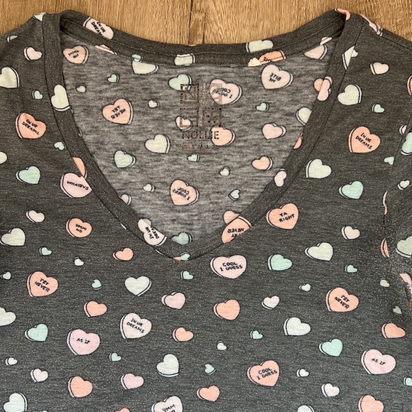 Nollie Junior’s Short Sleeve Sassy Candy Hearts T-shirt Size Extra Small - Picture 2 of 16